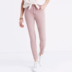 Madewell High Riser Skinny Skinny Crop Jean in Mauve Shadow
